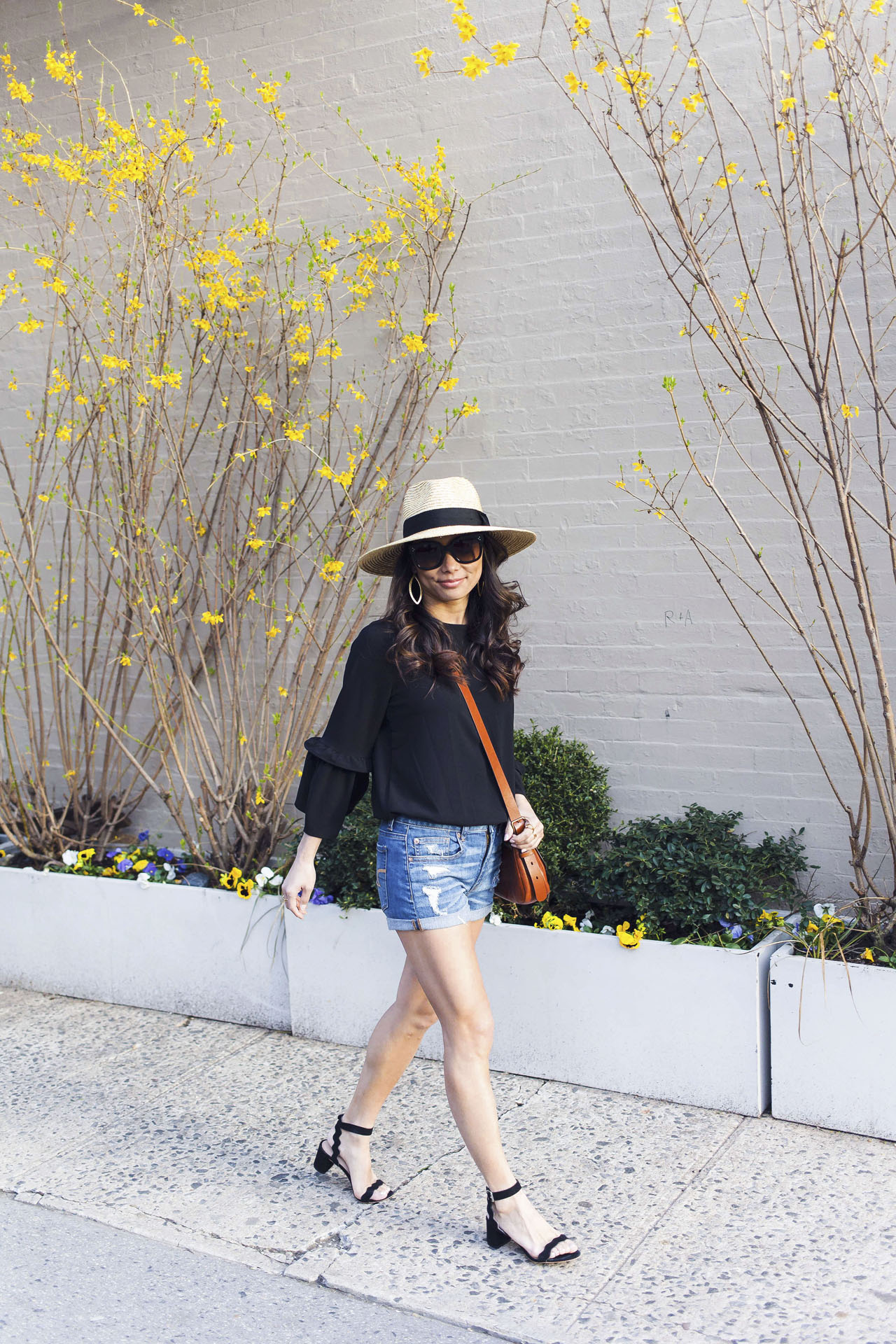 straw hat, summer hats, loeffler randall sandals, petite bloggers, the view from 5 ft. 2