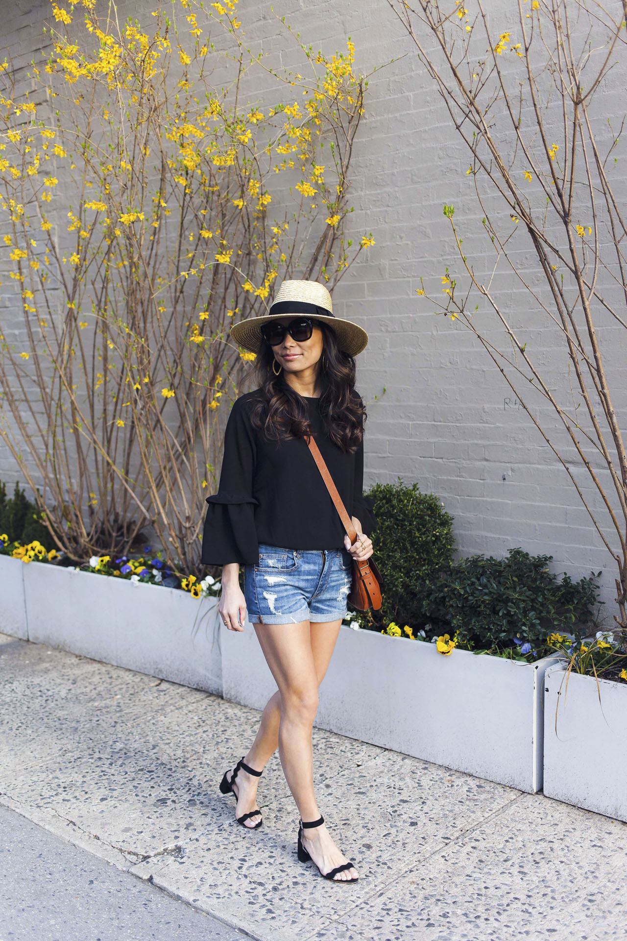 straw hat, summer hats, loeffler randall sandals, petite bloggers, the view from 5 ft. 2