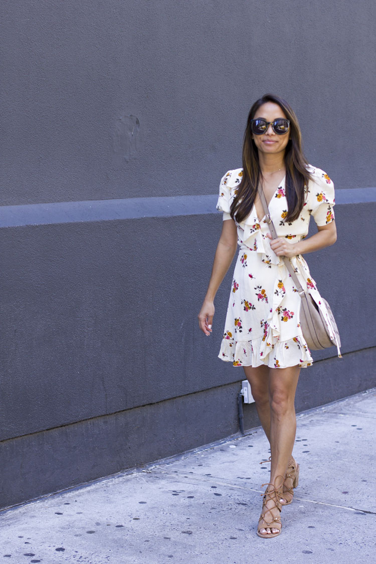 Floral Wrap Dress | The View From 5 Ft. 2