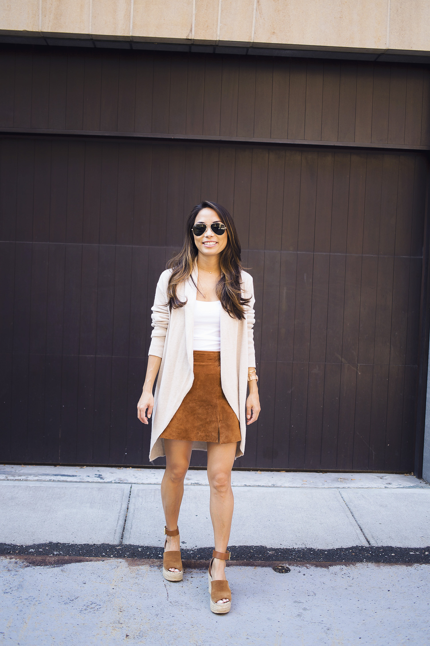 nordstrom, suede skirt, fall layers, welden bags, suede