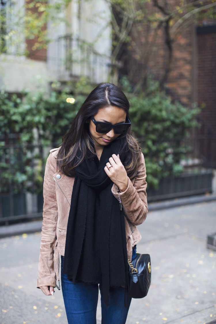 scarves under $50, nordstrom, booties, suede moto jacket