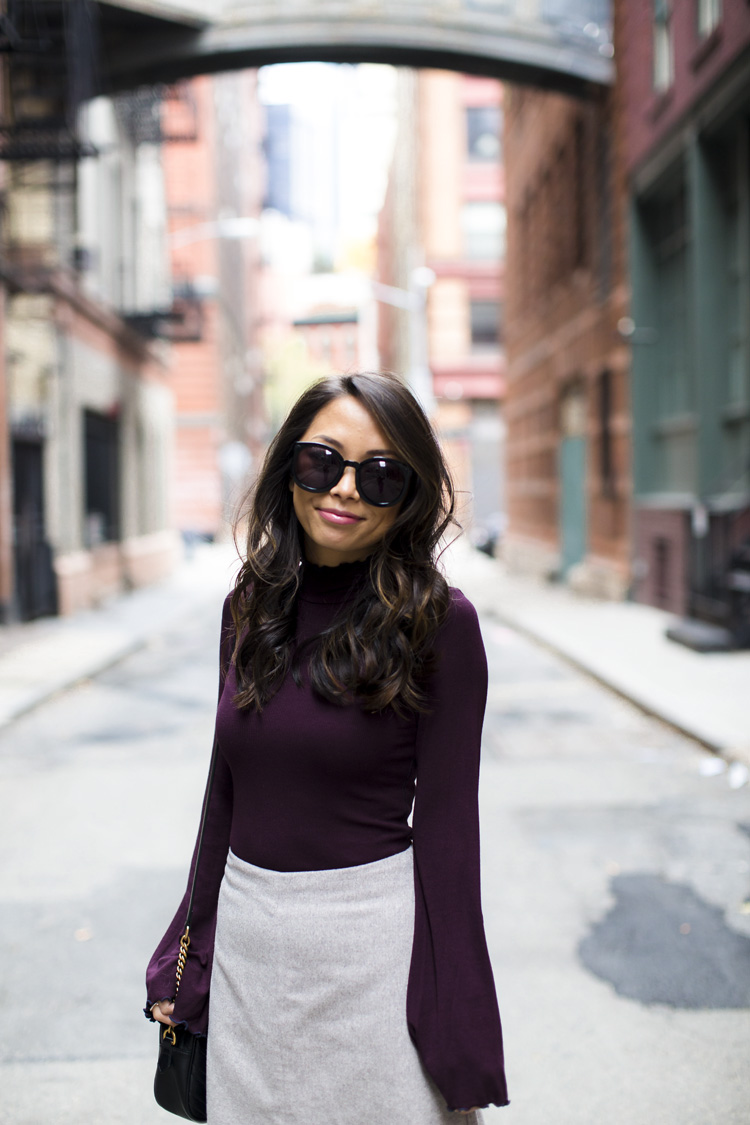 aritzia skirt, wilfred skirt, turtleneck, stuart weitzman boots, over the knee boots, winter style