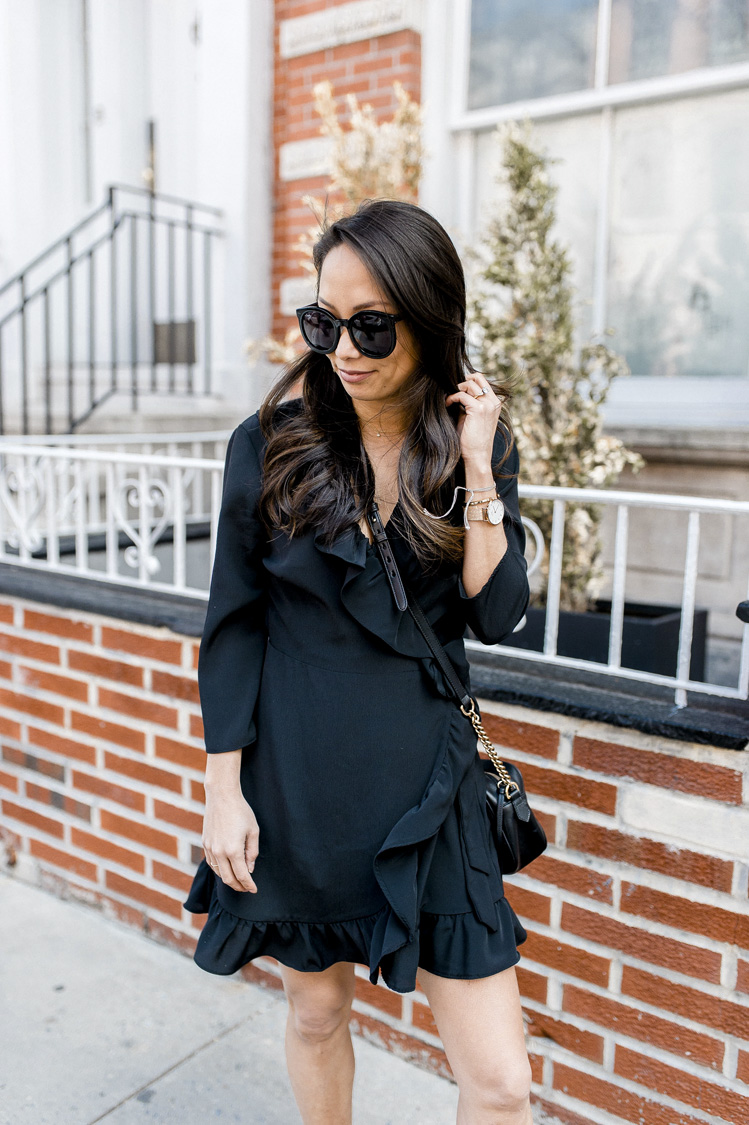 casual wrap dress outfit