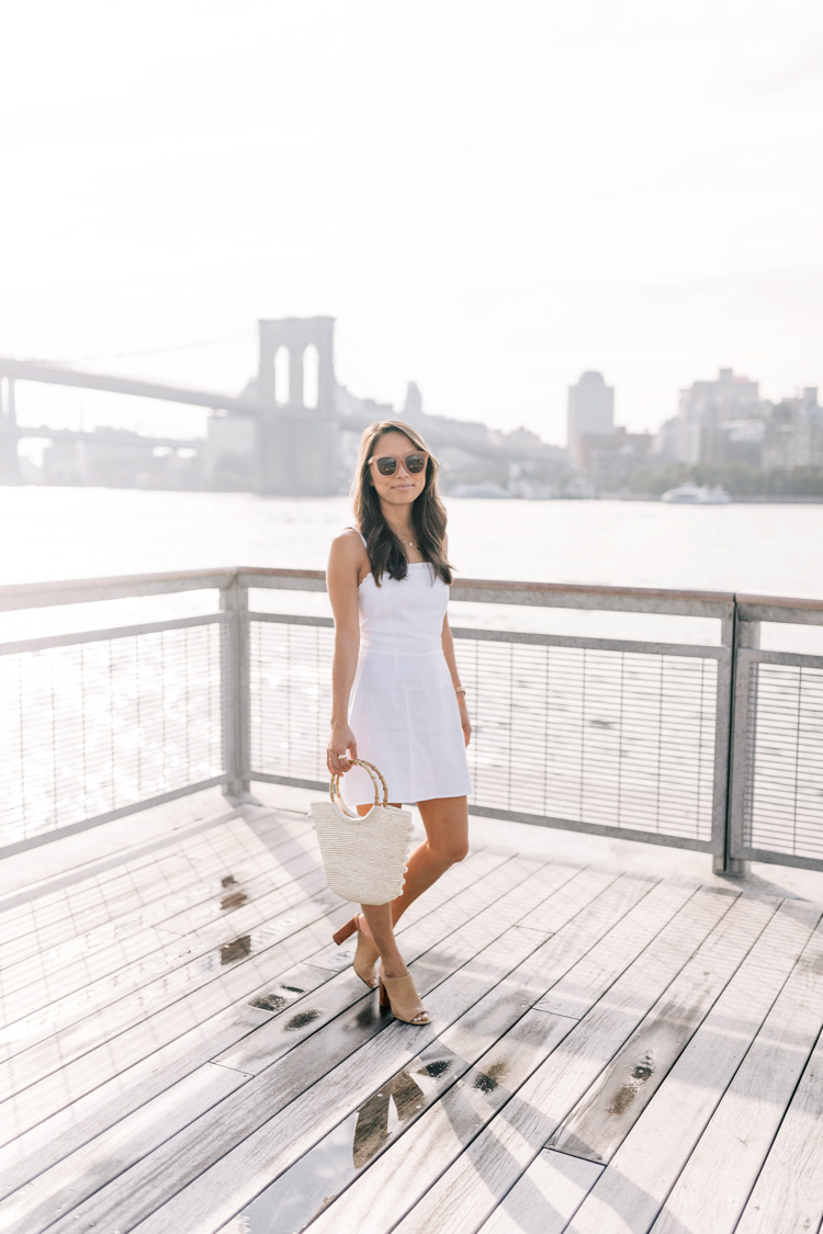 reformation, little white dress, white dress bridal events, summer style