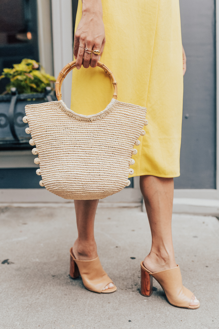 everlane slip dress, everlane, petite dresses, mules