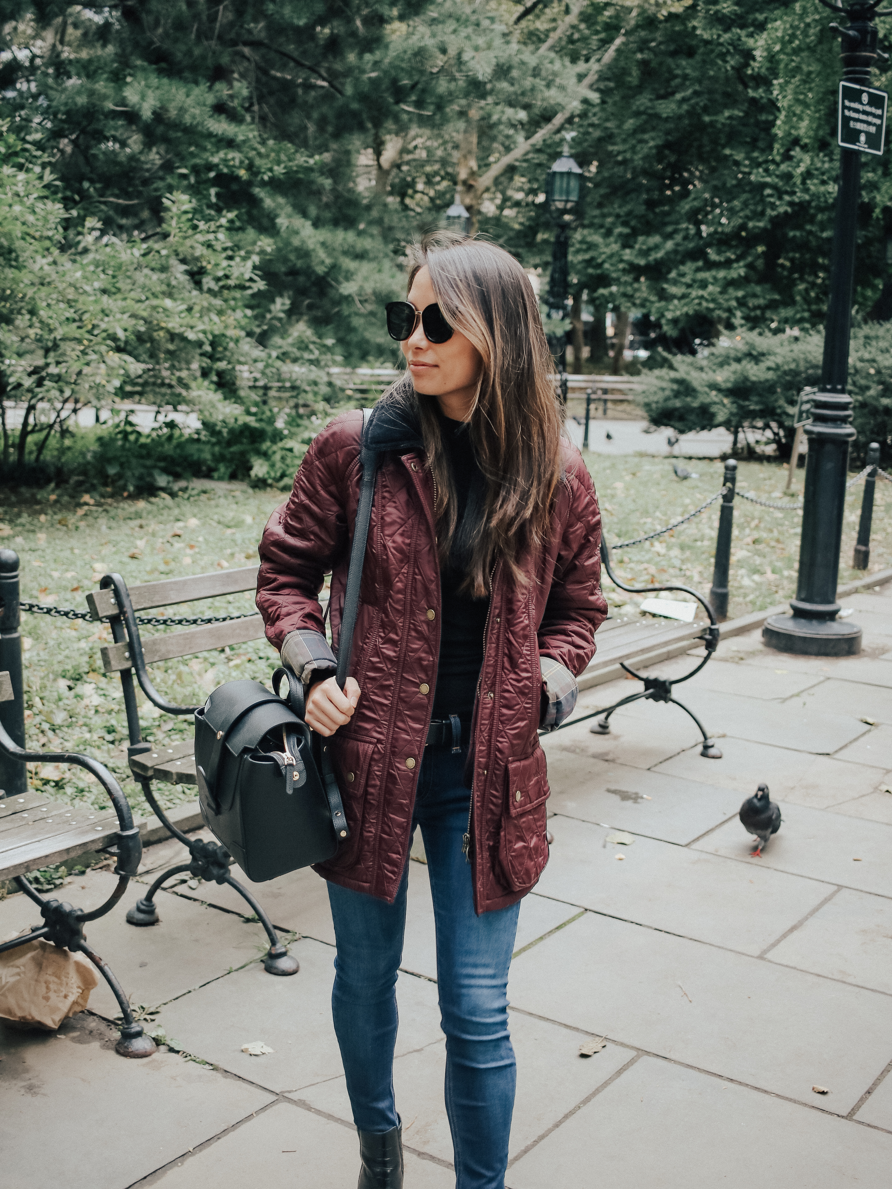 aubergine barbour jacket