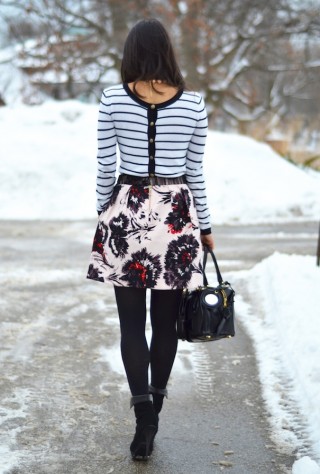 backwards sweater, peter som, anthropologie, floral, winter style