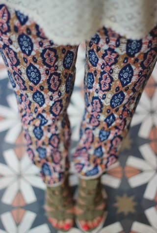 anthropologie, anthro petites, paz joggers, embroidered top, fishtail braid