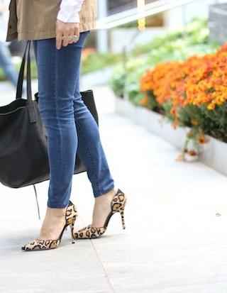 sam edelman delilah leopard pumps, leopard heels, cargo vest, equipment blouse adalyn