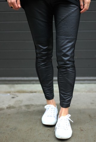 leather leggings, sneakers, superga, christine petric, petite bloggers, new york bloggers, downtown style