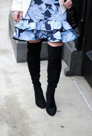 the view from 5 ft. 2, christine petric, keepsake label skirt, ruffle hem, piperlime moments of chic