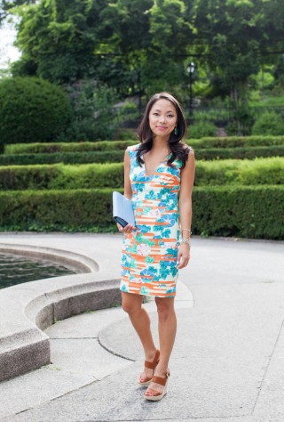 plenty by trace reese, flores petite sheath, anthropologie, colorful dresses, christine petric, the view from 5 ft. 2, daytime weddings