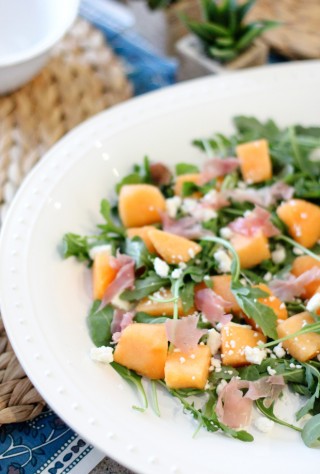 world market, entertaining in small spaces, melon feta salad