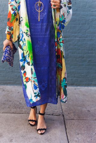 anthropologie, anthro petites, midi dress, kimono, tassel earrings, the view from 5 ft. 2, petite bloggers, nyc bloggers